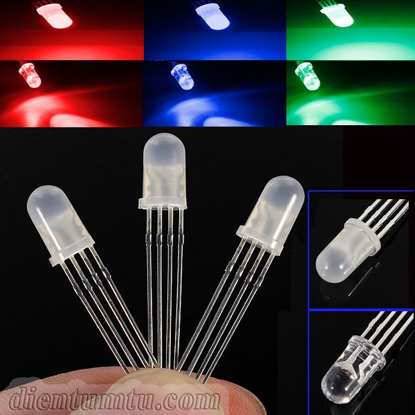 Led rgb 4 chân siêu sáng phi 5mm