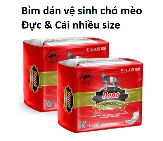Tã quần chó mèo Dono/ Tã dán Dono/Tã chó đực/ Tã chó cái siêu mềm, thấm hút tốt, tiện lợi