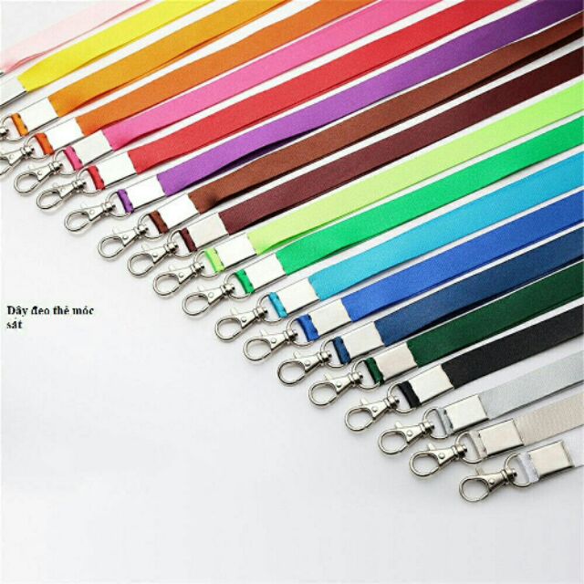 Dây đeo thẻ lụa móc xoay chiều dài 47cm