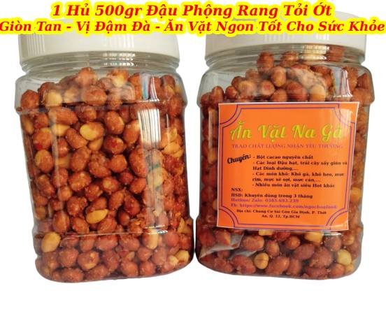 [HCM](MIỄN SHIP 20K) 500gr ĐẬU PHỘNG TỎI ỚT LOẠI NGON THƠM NGON GIÒN RỤM (Shop Na Gà)  -  Đồ Ăn vặt - Nhu yếu phẩm