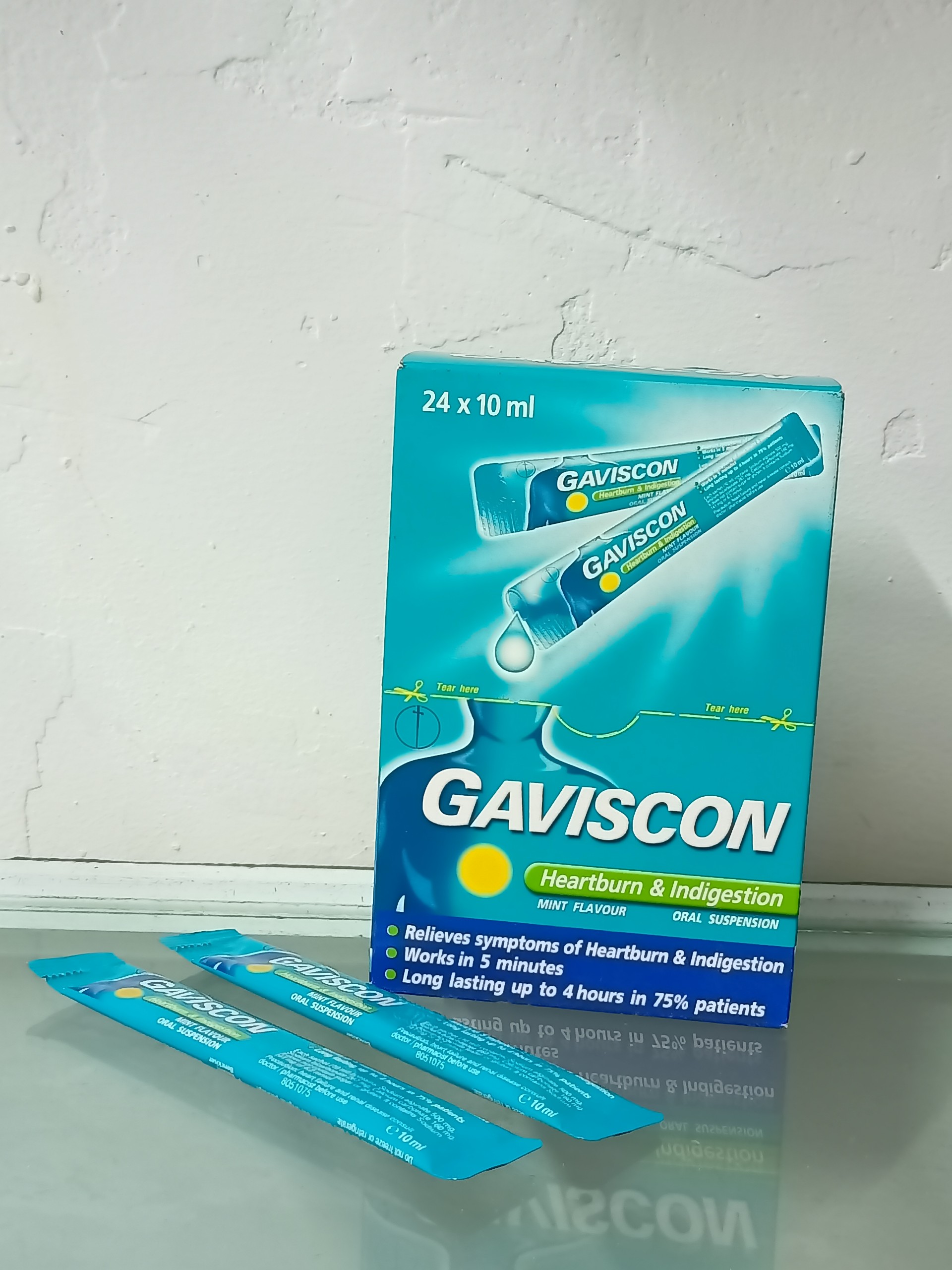 Gaviscon 24 gói x 10ml hộp hỗ trợ dạ dày