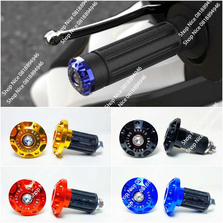 Gù tay lái xe máy nhôm CNC Moto Racing loại mỏng giá 1 đôi