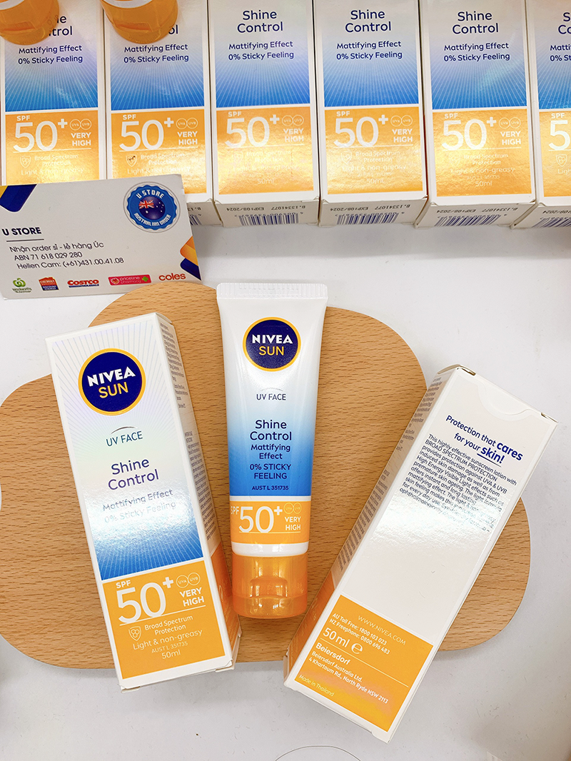 [Mẫu mới] Kem chống nắng Nivea Shine Control SPF 50 UV Face
