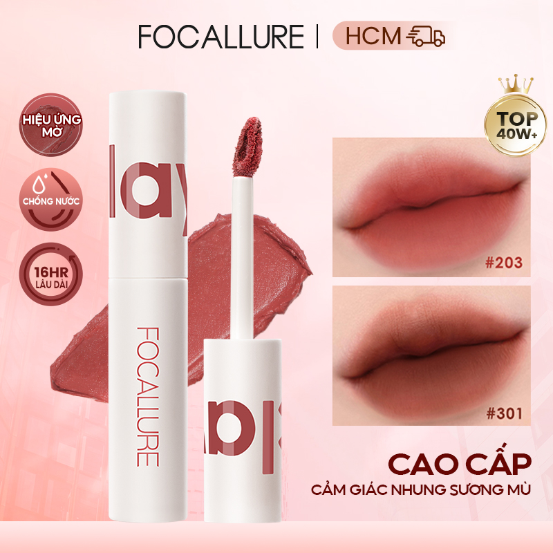  FOCALLURE Son Kem Lì Mềm Mịn Son Bóng 2.5g 
