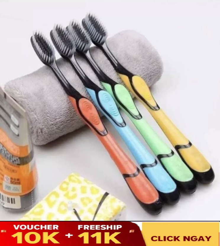 Bàn chải đánh răng than tre hoạt tính hàn quốc bossi lông bàn chải mền mịn