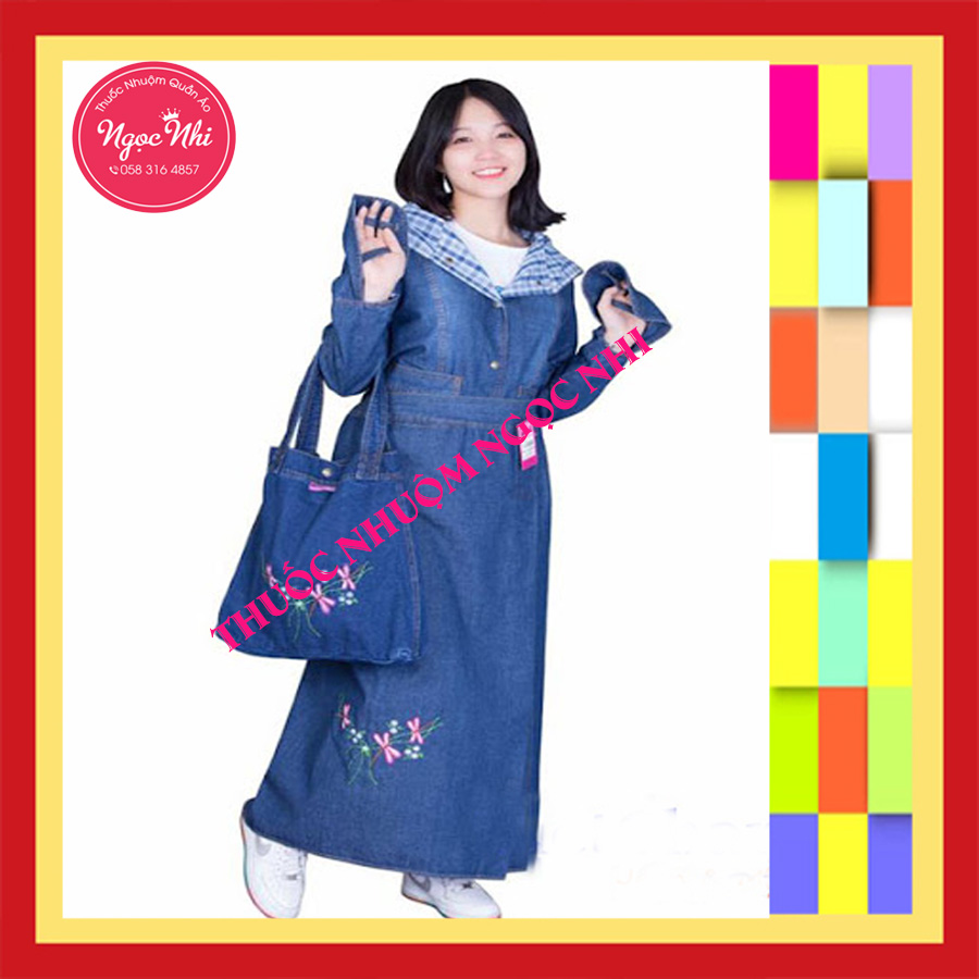 Bột nhuộm quần jean màu xanh quần bò