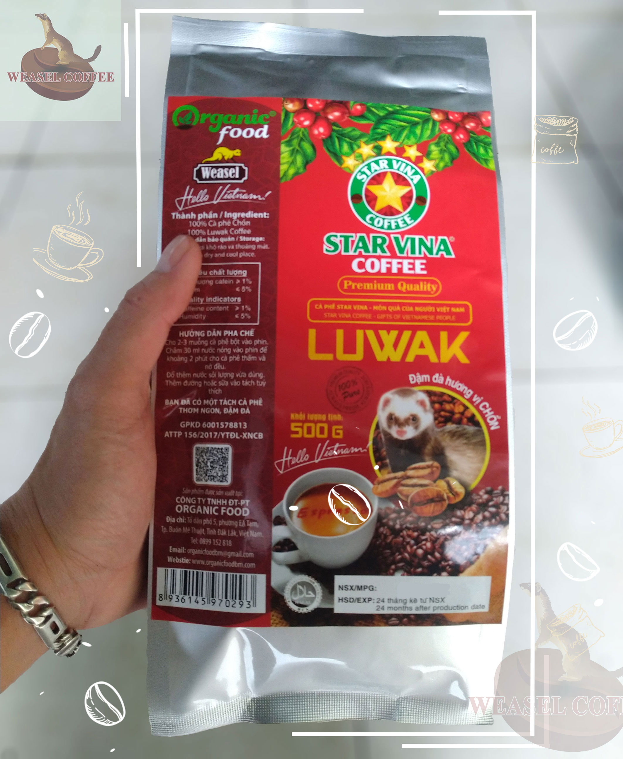 Cà phê chồn luwak - 500g