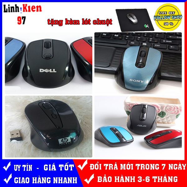 CHUỘT CÓ DÂY MÁY TÍNH DELL/HP/ASUS HỘP NHỰA(TẶNG KÈM LÓT CHUỘT)