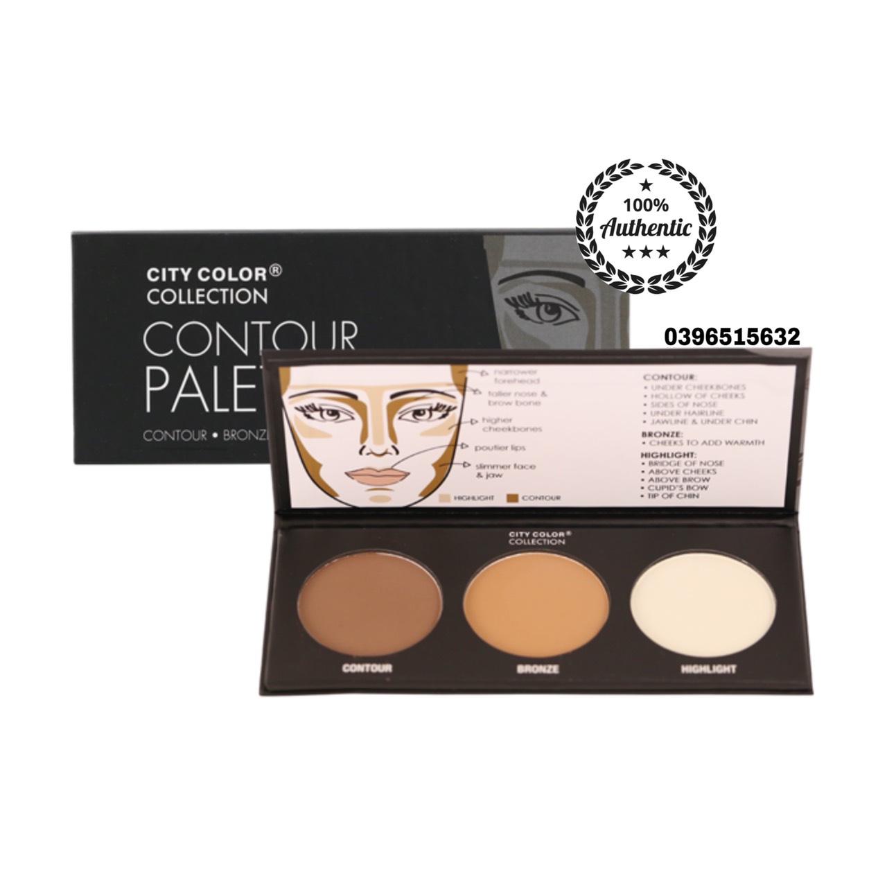 Phấn Tạo Khối 3 Ô City Color Contour Effects Palette