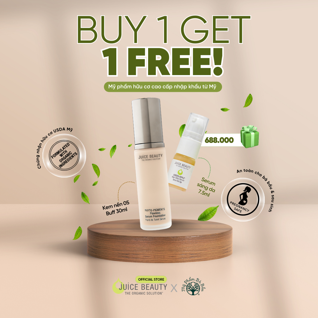 Kem nền hữu cơ cao cấp chống lão hóa Juice Beauty Phyto-Pigments Flawless Serum Foundation