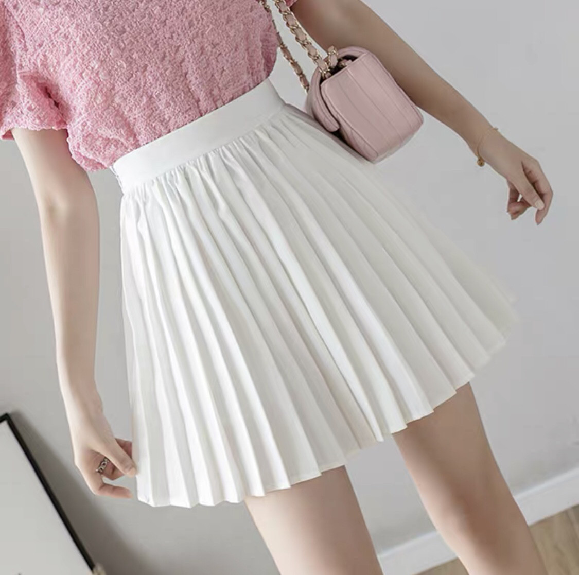 ,chân váy dập li ngắn,chân váy hàn quốc,ly store