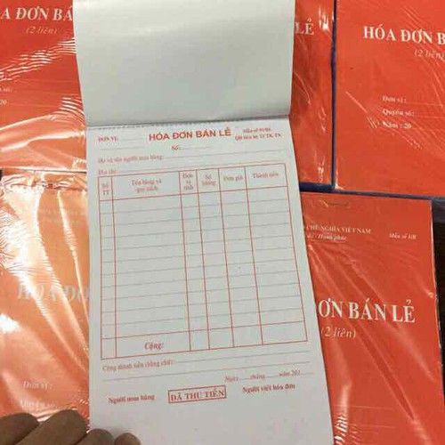 Hóa Đơn Bán Lẻ 2 Liên 13x21cm 60Trang Giá Rẻ