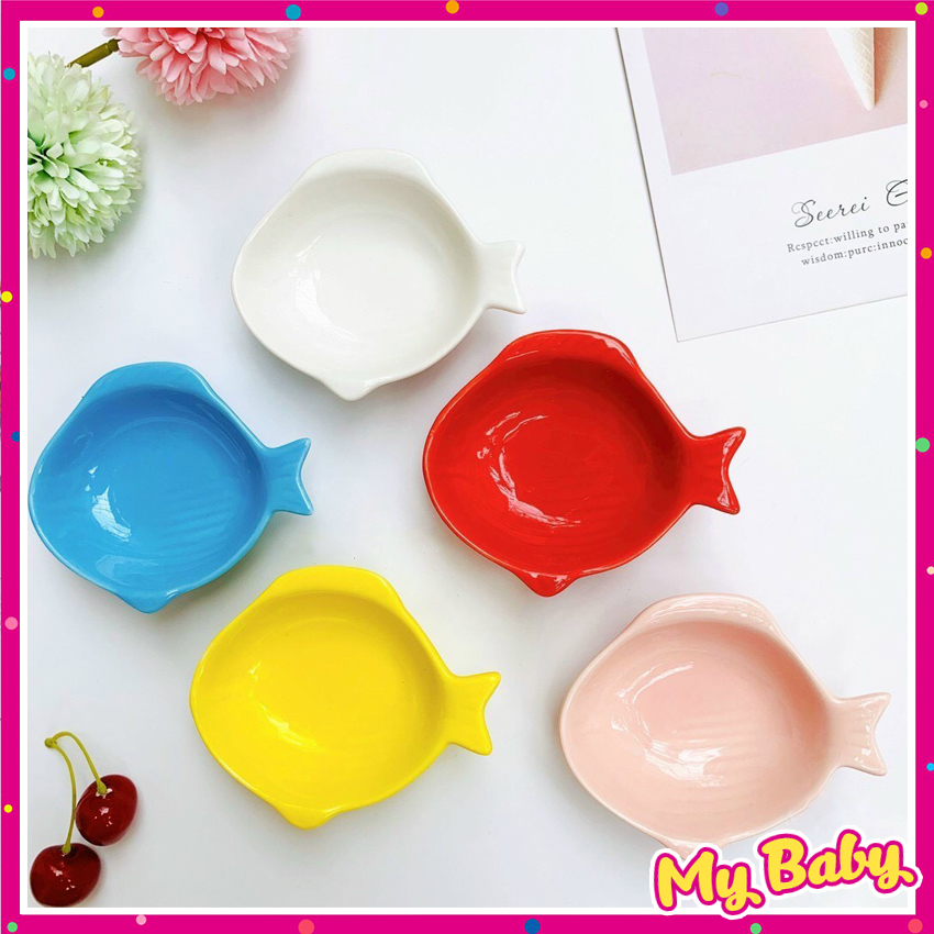 [FREESHIP] Bát ăn dặm, chén ăn dặm kiểu nhật cho bé hình Cá Mybaby18 AD12