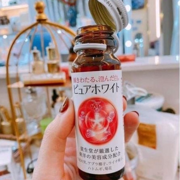 [CHÍNH HÃNG] Nước Uống Trắng Da, Chống Lão Hóa Collagen Shiseido Pure White Hộp 10 Lọ Nhật Bản