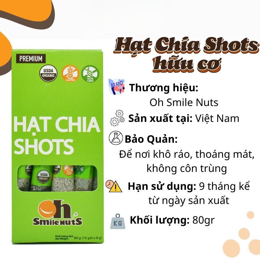 Hạt chia giảm cân Shots, hạt chia hữu cơ gói nhỏ tiện dụng, hạt chia nhập khẩu Peru cao cấp - Happy Life 4U