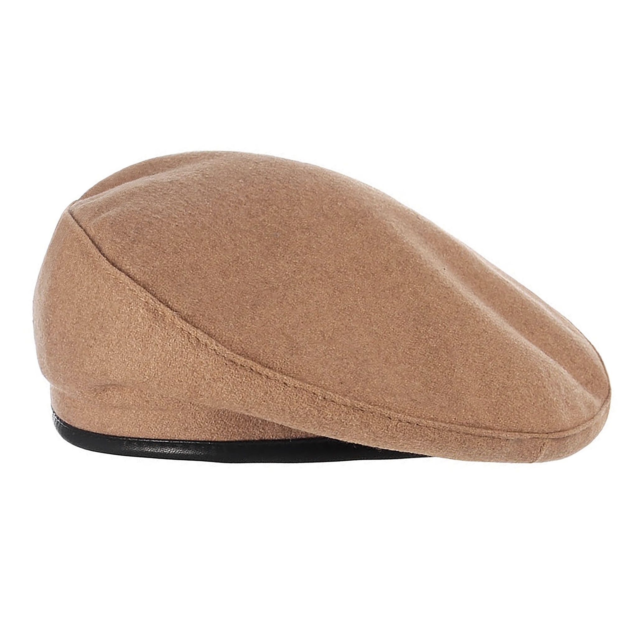Mũ nón nồi beret nỉ dạ viền da nhiều màu