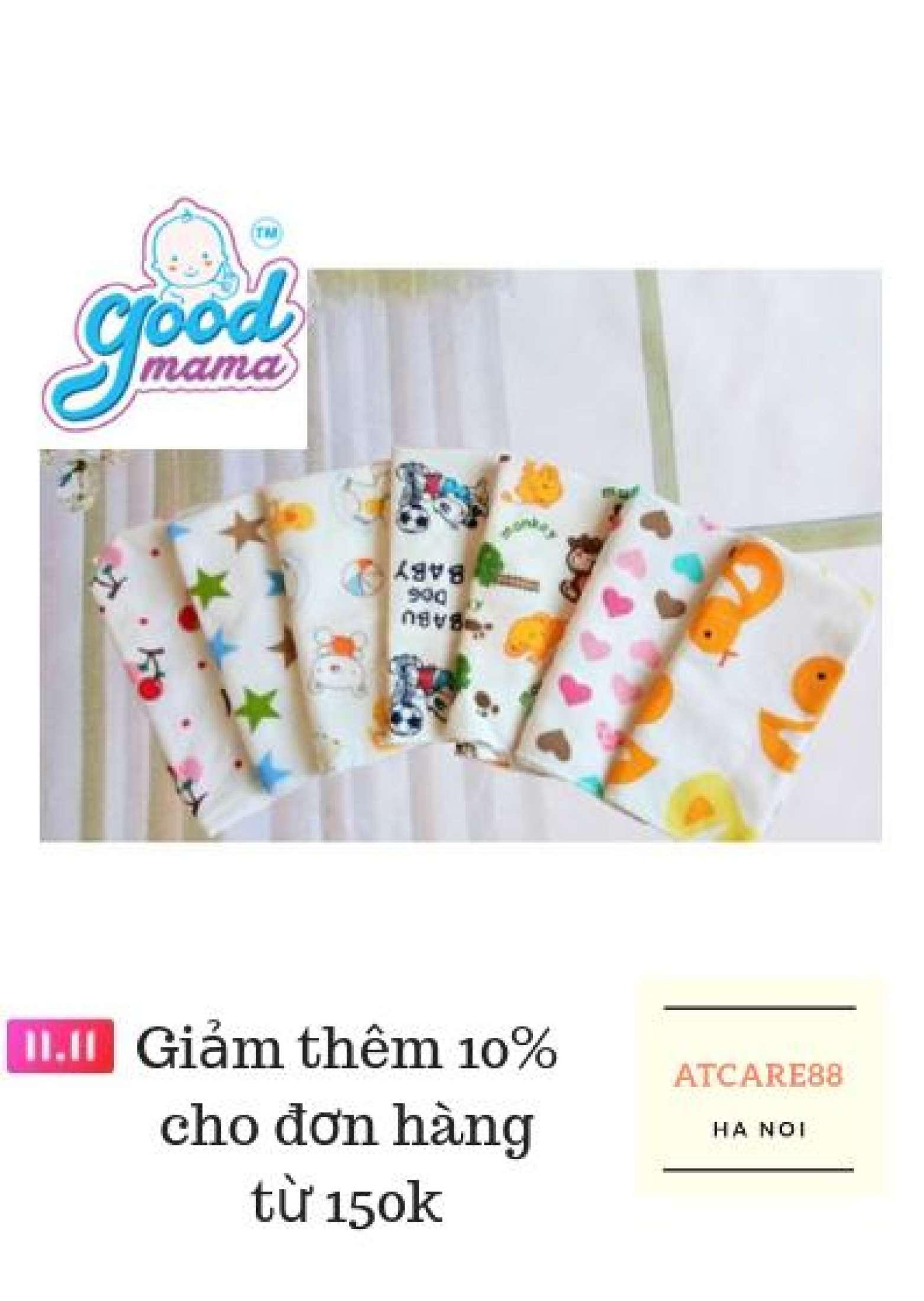 Khăn tam giác cotton cao cấp goodmama - khăn cổ - yếm- quàng cổ - giữ ấm cổ - cho bé, bé trai, bé gái