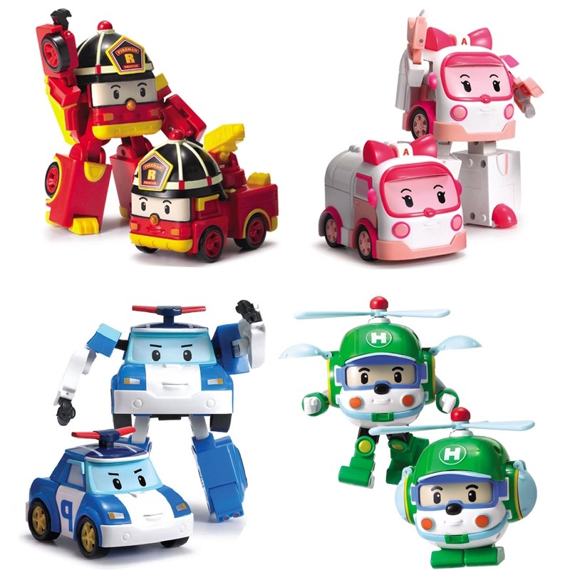 HCM Bộ 4 xe Robocar poli biến hình siêu dễ thương nhựa tốt