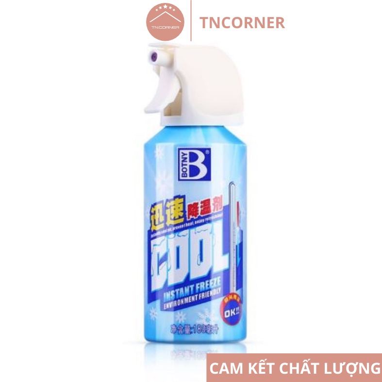 Bình Xịt Lạnh Botny Liang Ying 300ML, Làm Lạnh Nhanh Cho Các Vật Dụng, Xịt Lạnh Cơ Thể Tiện Dụng ,Khử Mùi Hiệu Quả