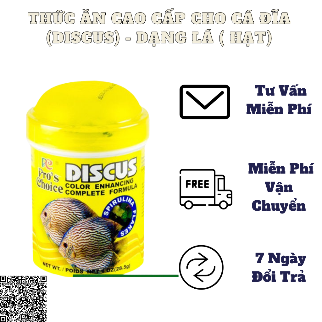 Thức ăn cho cá đĩa discus pro choice dạng lá 30g