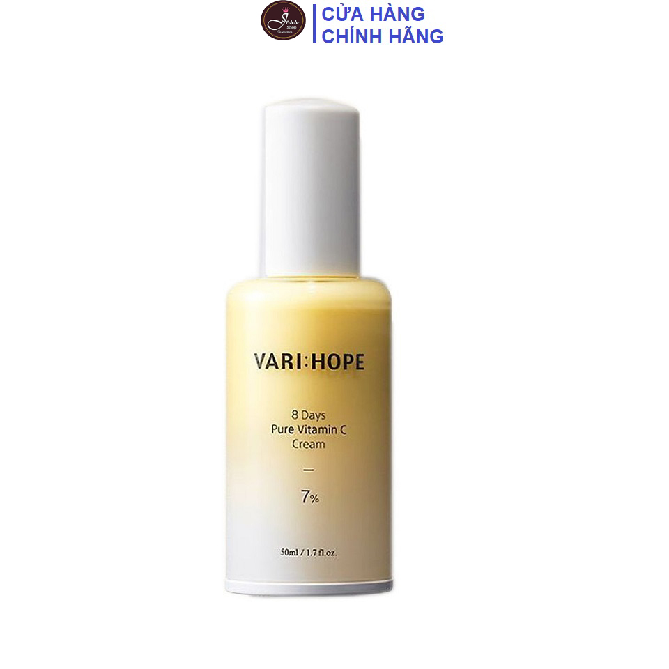 Kem Dưỡng Trắng Da, Mờ Thâm Varihope 8 Days Pure Vitamin C Cream 7% 50ml