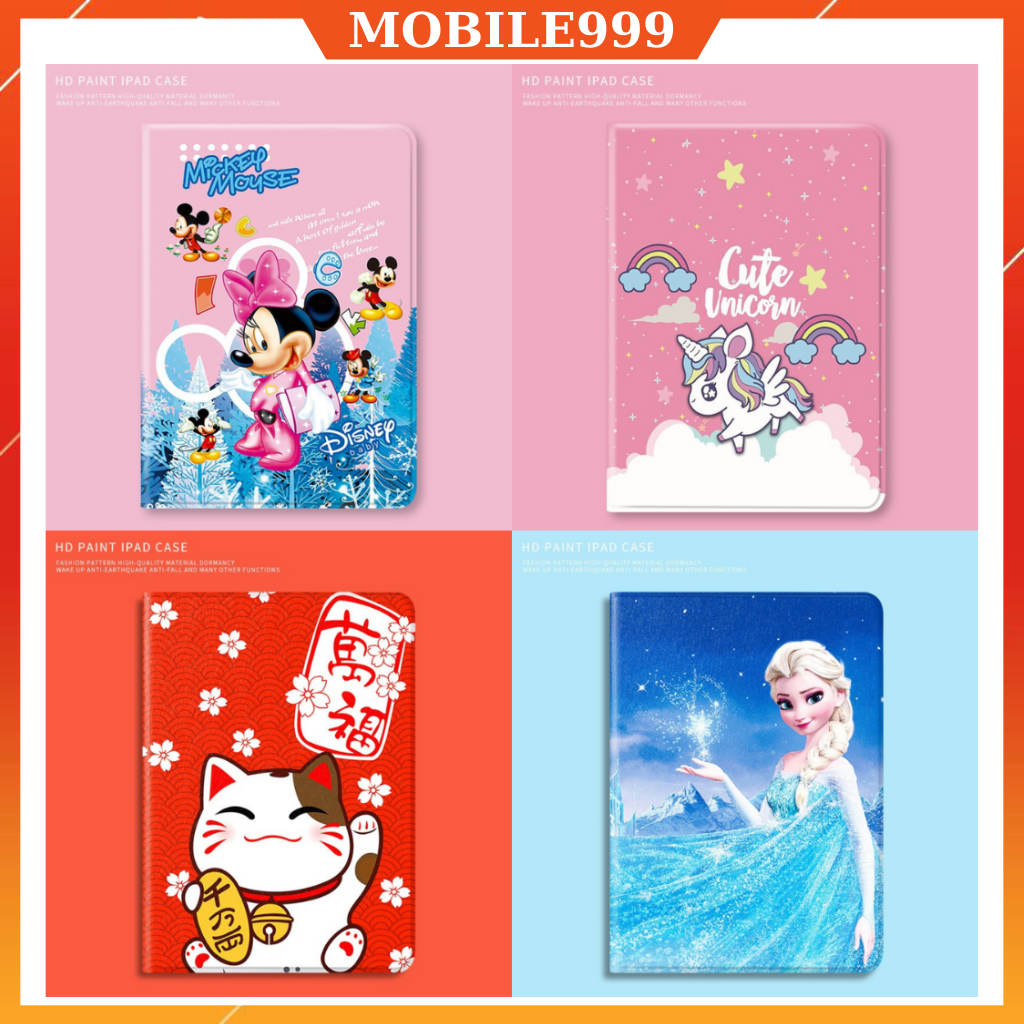 Ốp ipad Silicon hình Garfield cute ốp ipad Air 1/2/3/4/5/Gen 5/6/7/8/Pro 11/9.7.10.5...MOBILE999
