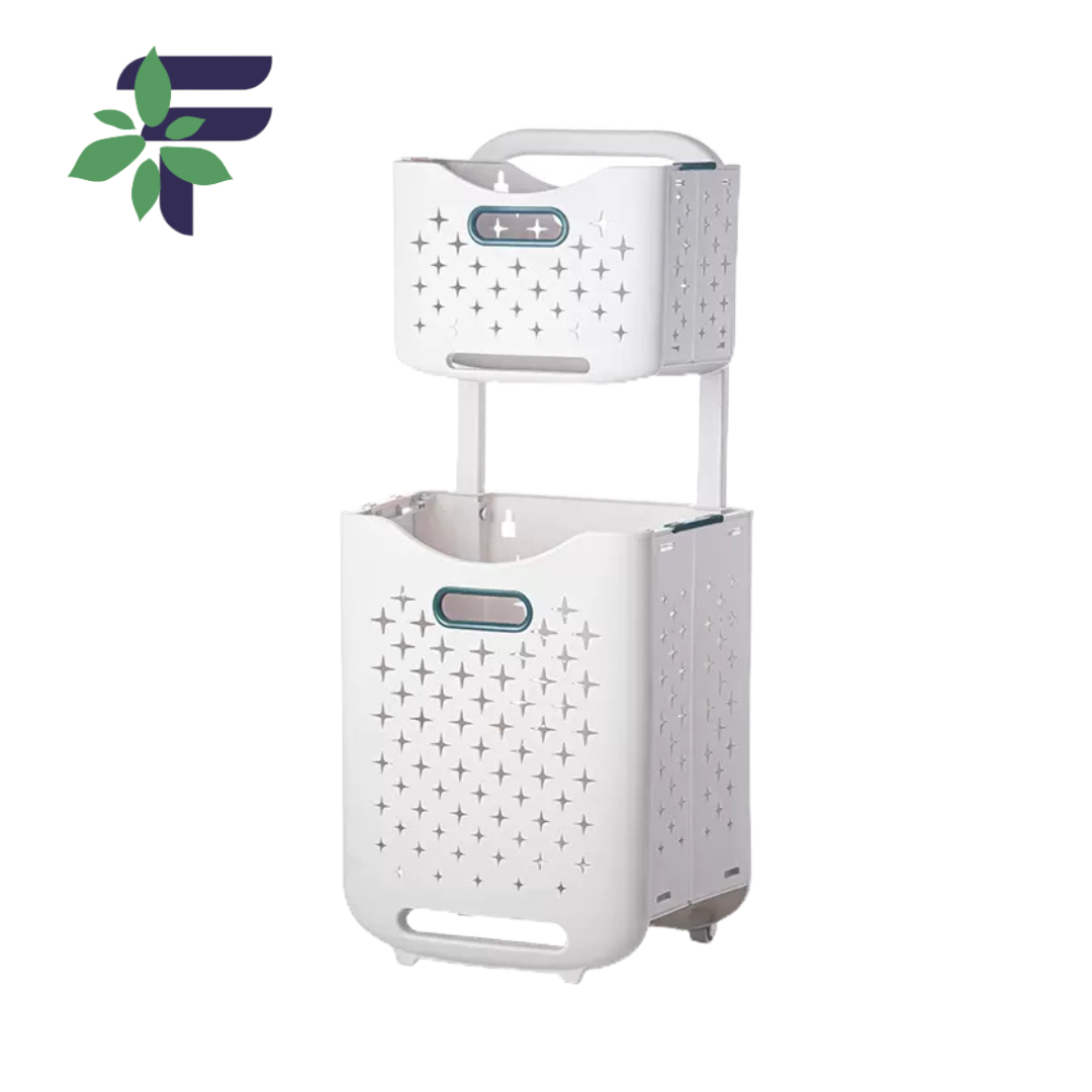 Giỏ đựng đồ giặt cỡ lớn có thể gấp gọn tiện dụng - giỏ đựng quần áo nhà tắm có bánh xe, gấp gọn tiện lợi