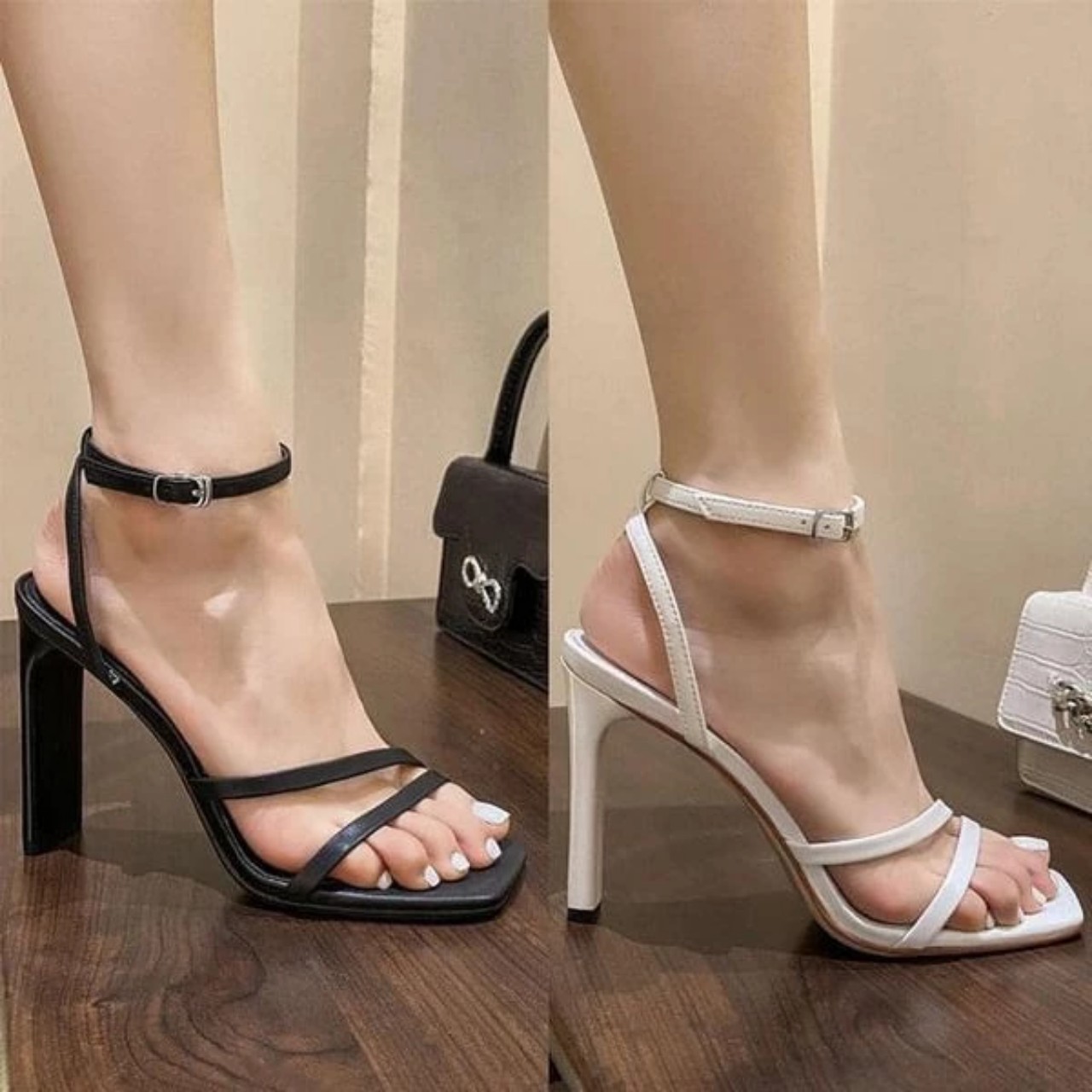 Giày sandal cao gót nữ cao cấp big size size lớn 40 41 42 43 gót 9 phân thời trang sang chảnh siêu đẹp