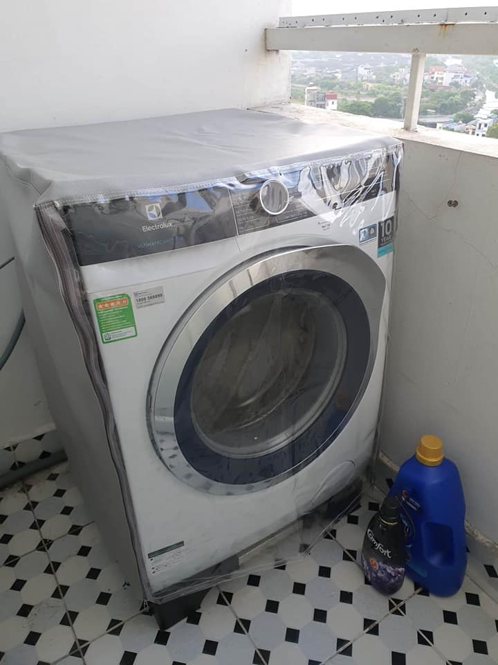 Áo trùm máy giặt, vỏ bọc máy giặt cửa ngang cửa trước electrolux