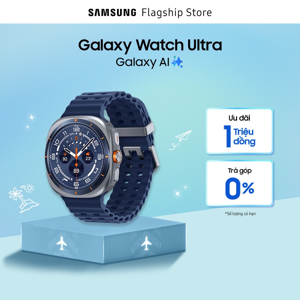Đồng hồ thông minh Samsung Galaxy Watch Ultra, Galaxy AI, thiết kế từ Titan, 47mm, LTE