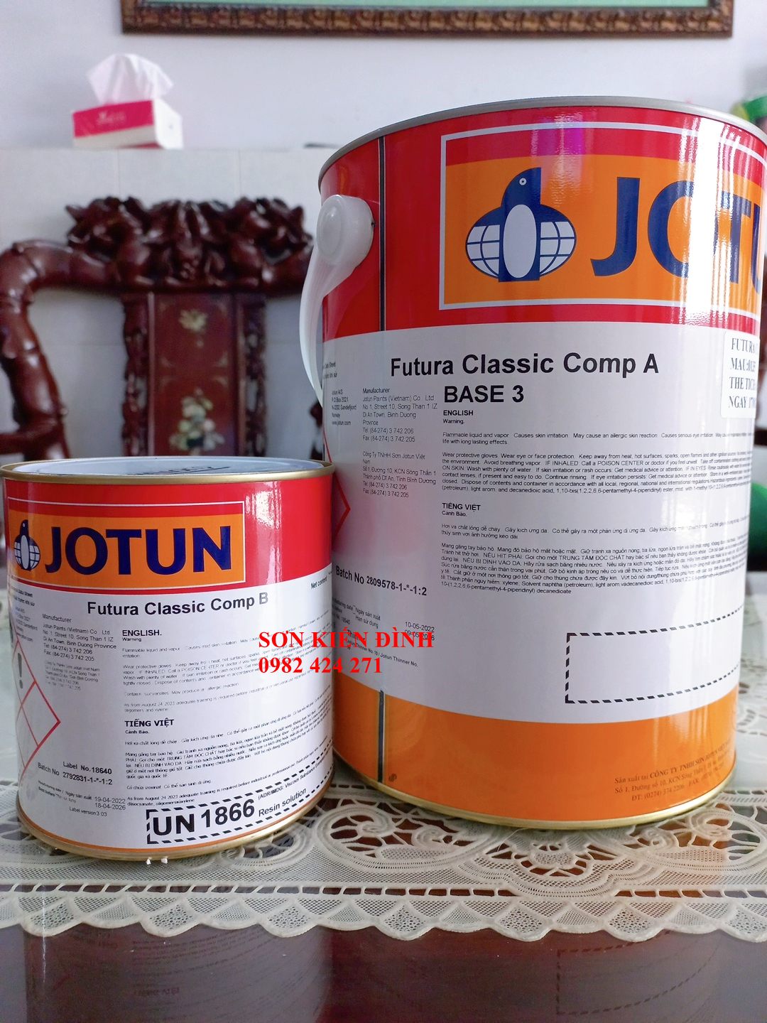 Sơn phủ công nghiệp 2 thành phần Jotun Futura Classic ngoài trời - Bộ 5L