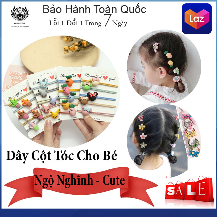Combo 5 dây buộc tóc hình động vật / trái cây / ong đáng yêu cho bé