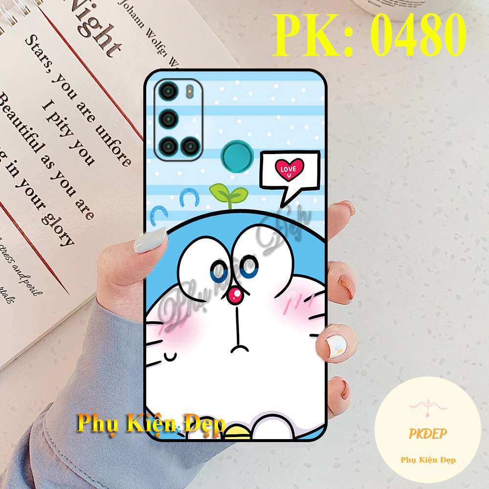 [HCM]Ốp lưng Vsmart Joy 4 dẻo đen in hình Hoạt hình Chú mèo Doraemon