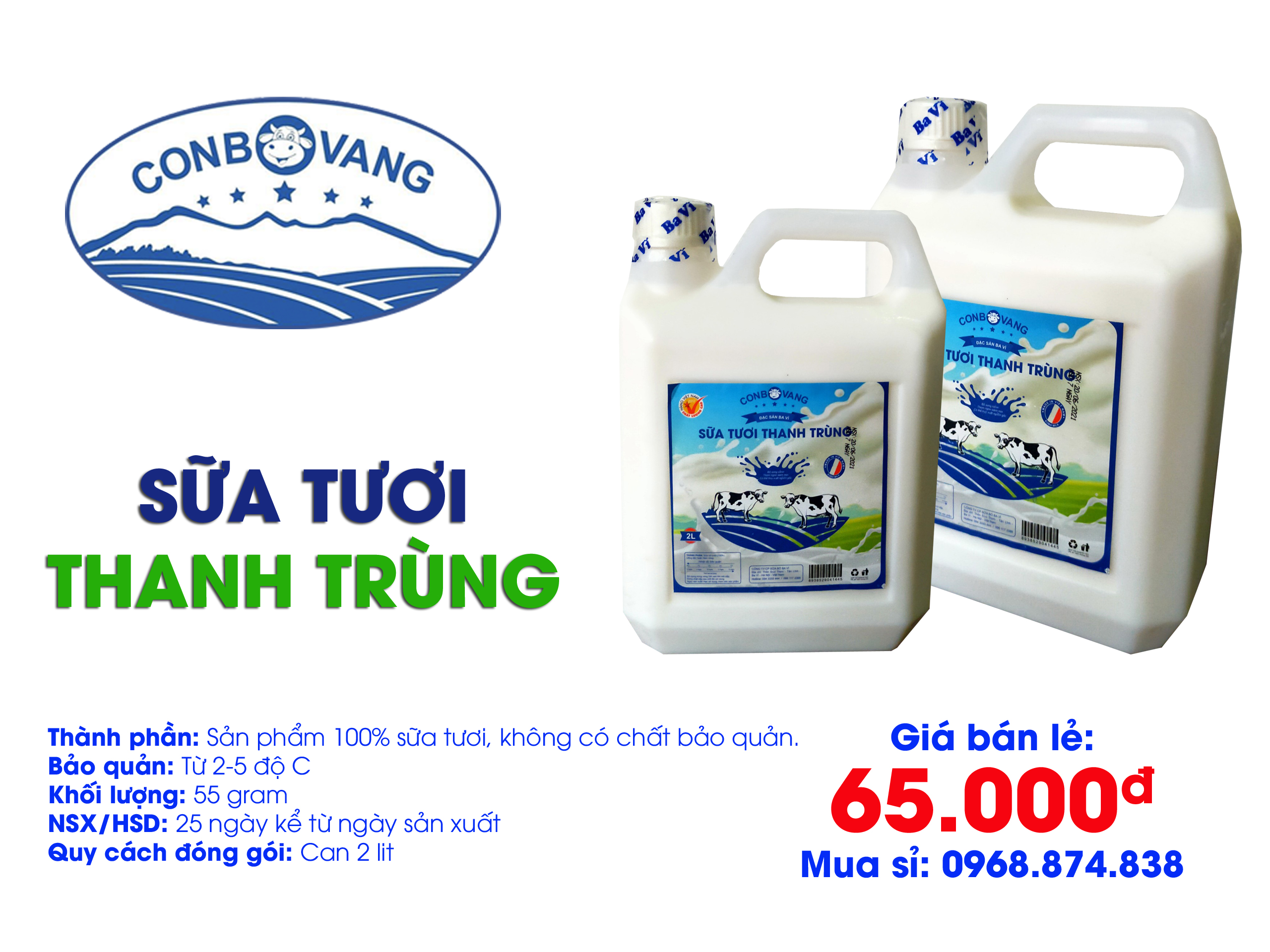 SỮA TƯƠI THANH TRÙNG 2 LÍT