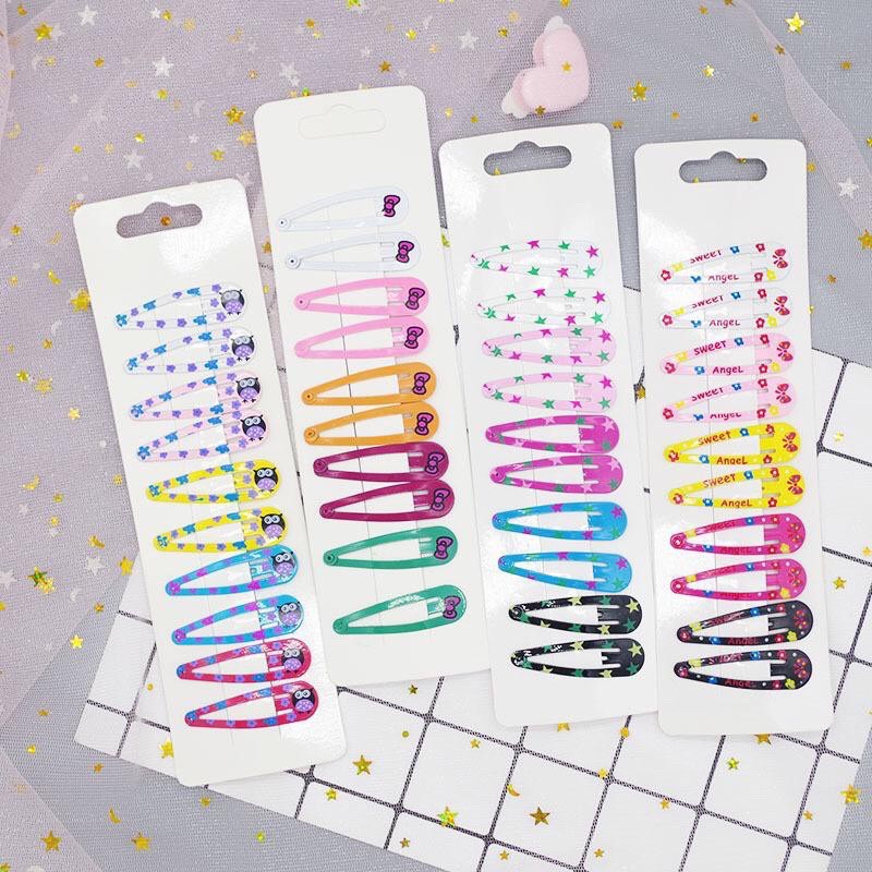 Set 10 kẹp hàn quốc dễ thương cho bé, sản phẩm tốt, chất lượng và độ bền cao, cam kết hàng đúng như hình ảnh