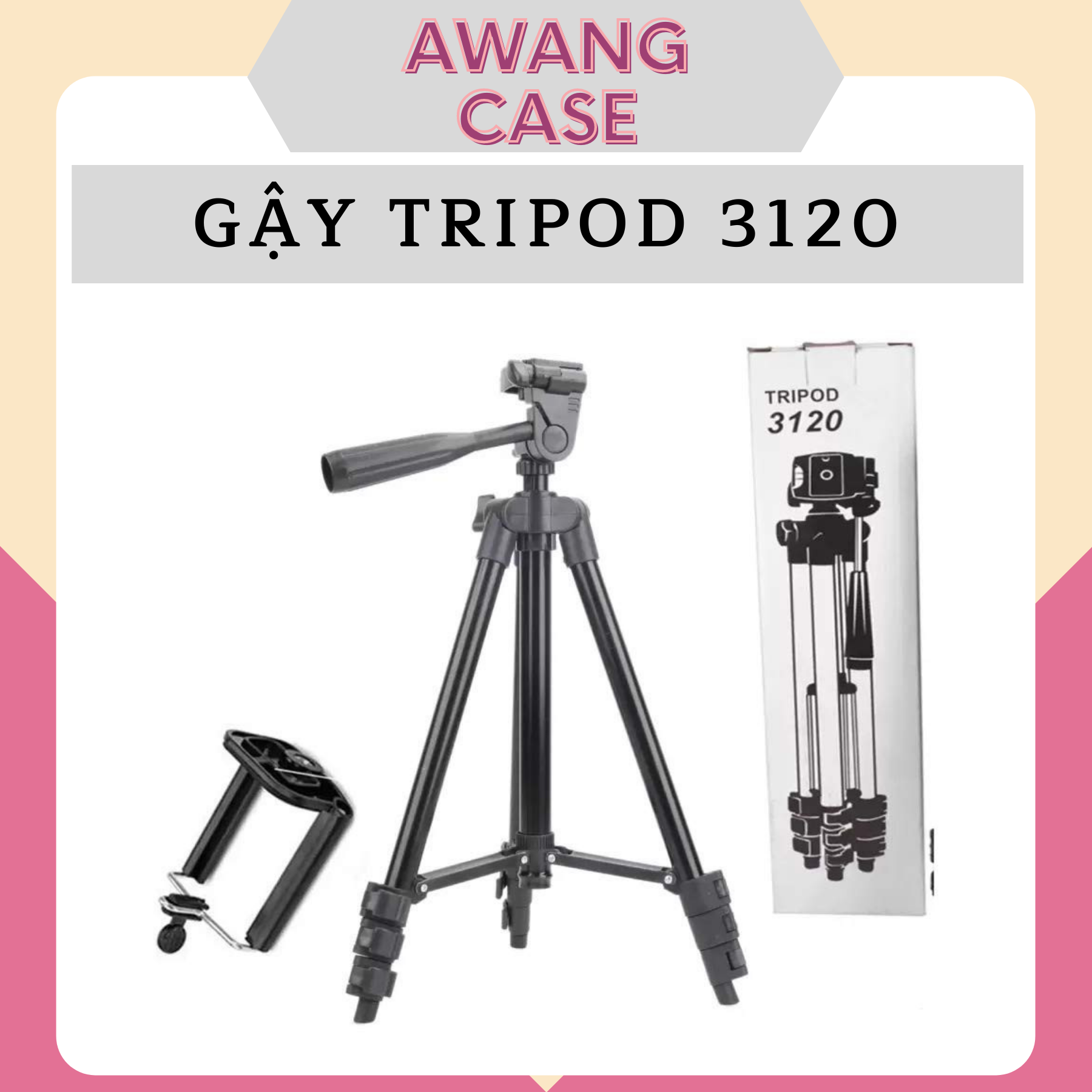 Gậy livestream 3 chân cực hot - tripod 3120
