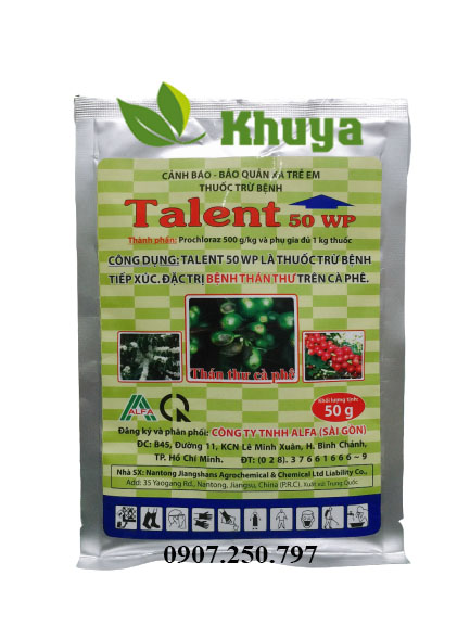 Thuốc trừ nấm bệnh Talent 50WP 50gr trừ bệnh Thán Thư