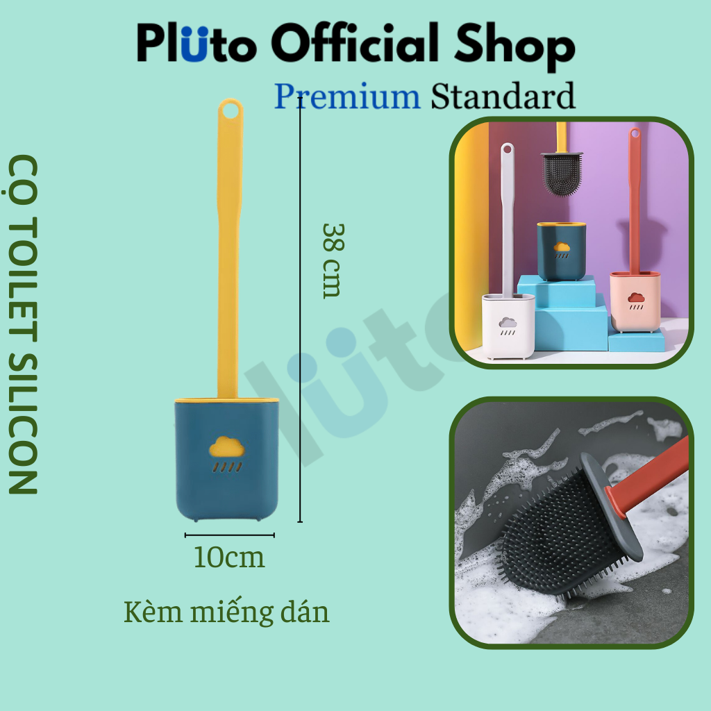 Chổi cọ bồn cầu silicon, chổi cọ nhà vệ sinh gắn tường