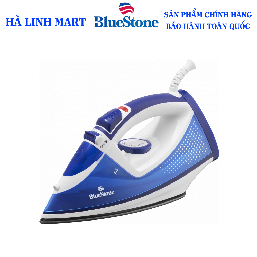Bàn ủi hơi nước Bluestone SIB-3806, Bàn là hơi nước Bluestone, Công suất cao 2400W ủn đồ nhanh chóng, 5 chức năng tiện lợi phù hợp với từng loại vải, mặt đế phủ lớp chống dính siêu bền, bảo hành 24 tháng
