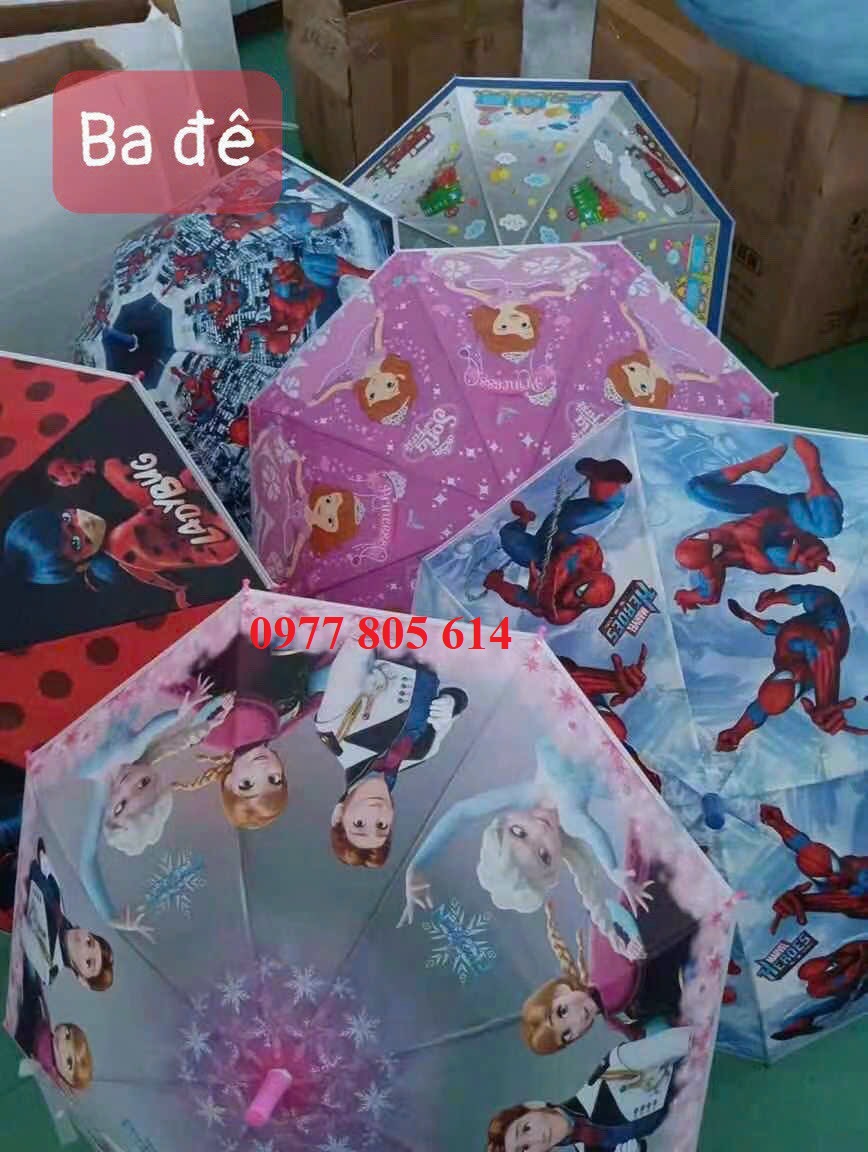 Ô dù công chúa elsa cho bé dễ thương.Ô BA ĐÊ Ô hoạt hình cute cho bé gái chống nắng, mưa chống tia uv