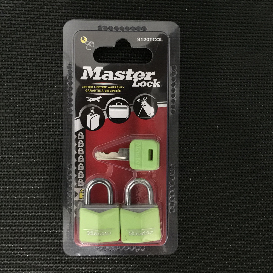 Bộ 2 ổ khóa vali master lock 9120 tcol nhiều màu - luto shop