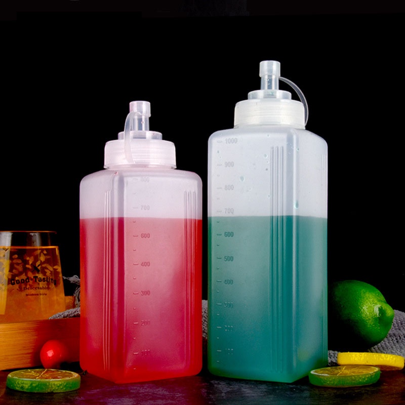 Chai nhựa đựng sốt chống bụi dung tích 300ml | 400ml | 600ml | 800ml | 1000ml
