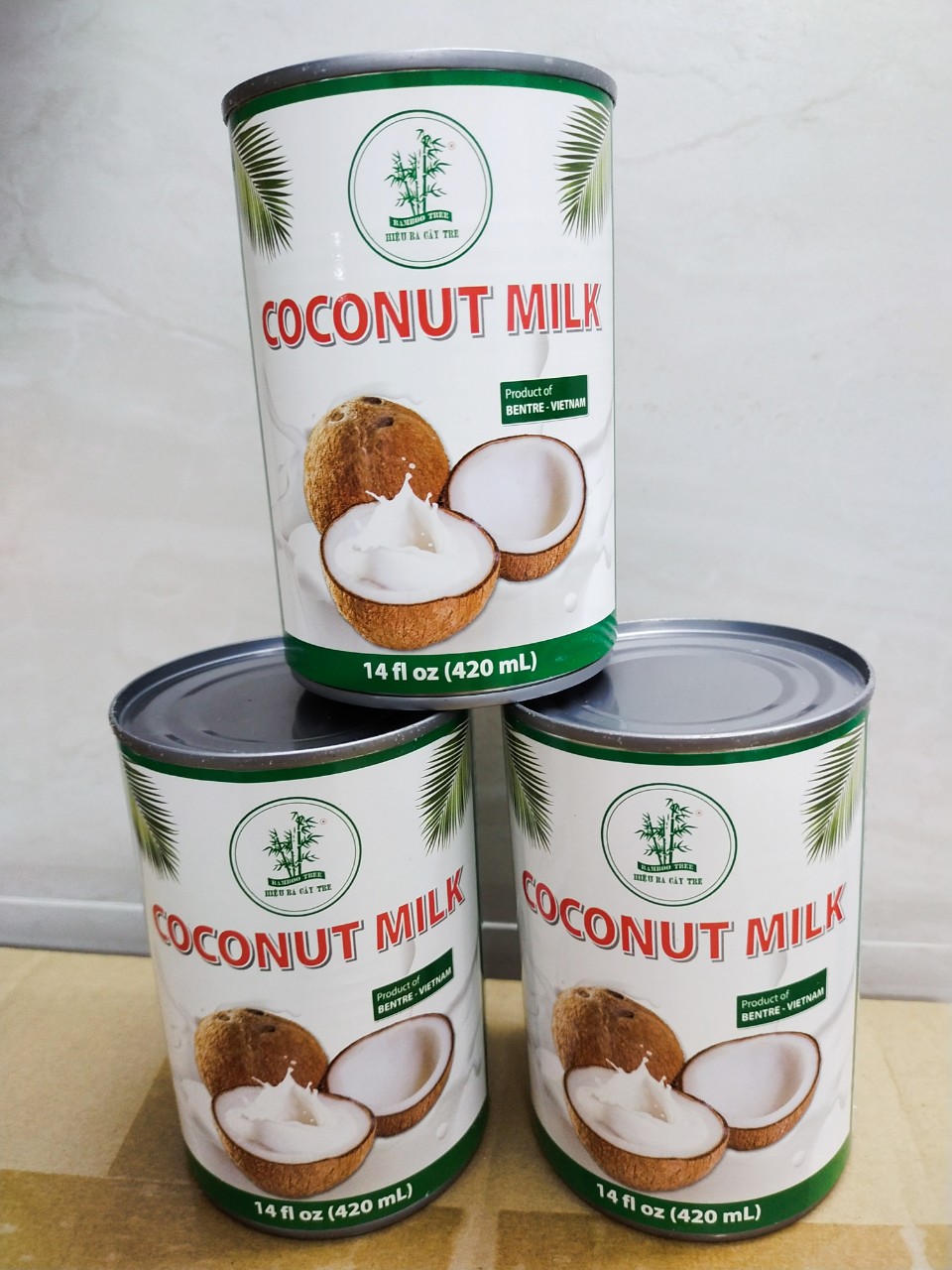 COMBO 3 LON NƯỚC CỐT DỪA XUẤT KHẨU HIỆU BA CÂY TRE