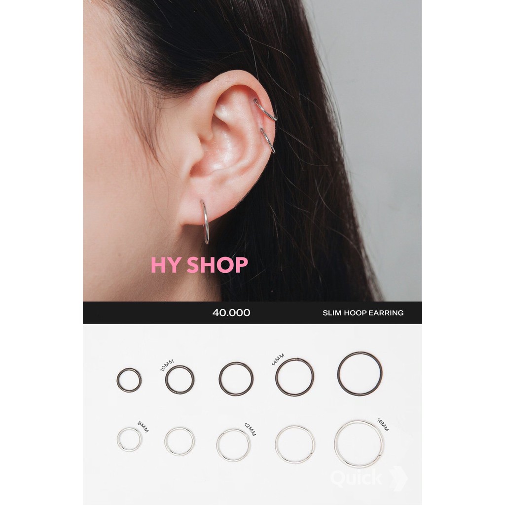 Bông khuyên tai titan tròn bật khấc siêu bền thép y tế không gỉ không dị ứng, thiết kế thời trang, trẻ trung, chất liệu bền đẹp, không phai màu, đảm bảo như mô tả