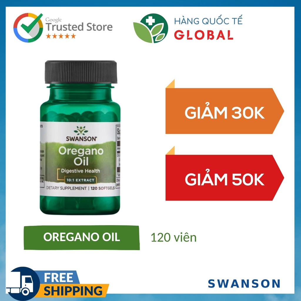International Products SWANSON OREGANO OIL, 120 tablets, Supports