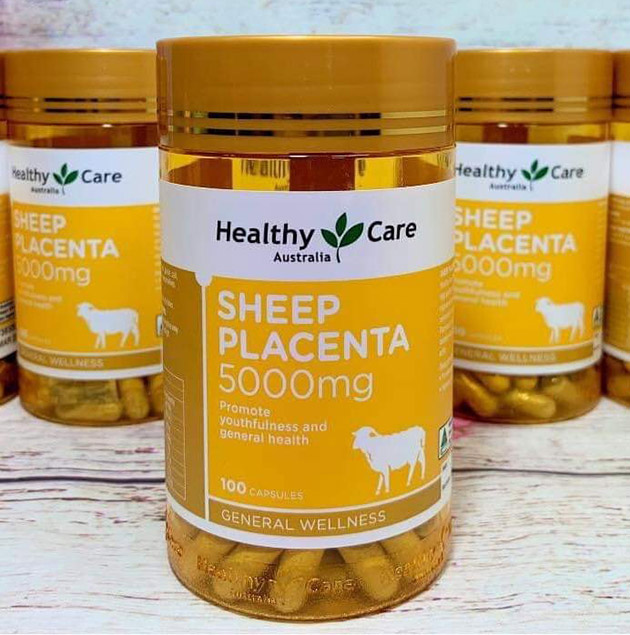 Nhau Thai Cừu Úc Healthy Care Sheep Placenta 5000mg 100 viên giúp da sáng