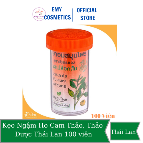 Kẹo Ngậm Ho Thảo Dược,  Cam Thảo Thái Lan Hủ 100 Viên