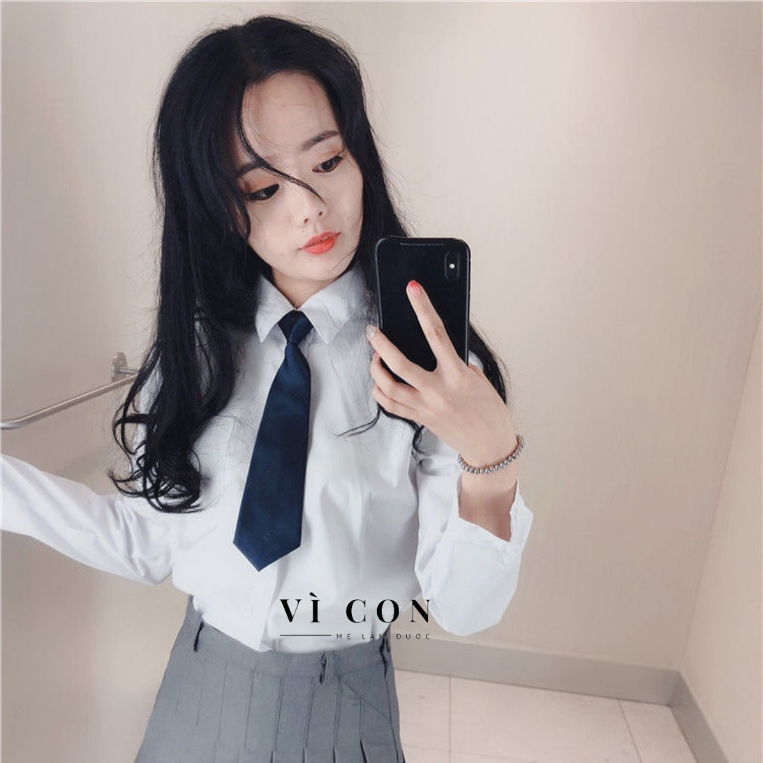 Cà vạt nữ Cà vạt học sinh VICON Cà vạt bản nhỏ nhiều màu