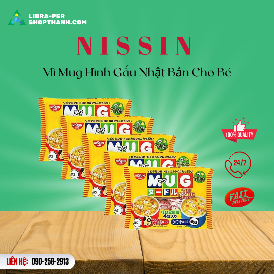Sét 2 gói mỳ mug hình gấu nhật bản cho bé