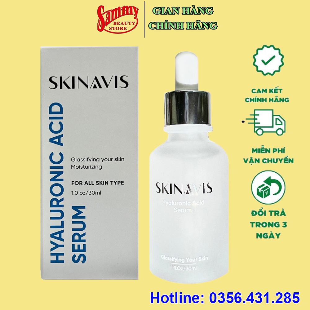 Serum Skinavis thuần HA cấp nước, phục hồi da, da căng bóng, Tinh chất cấp ẩm phục hồi da Skinavis Serum Hyaluronic B5